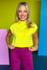 SSYS The Amy Mock Neck Sleeveless Sweater In Yellow, ssys fall collection, ssys fall, fall style, fall outfit, must have fall, elevated fall, mom style, office style, office outfit, fall sweater, elevated sweater, ssys sweater, ssys by mallory fitzsimmons