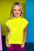 SSYS The Amy Mock Neck Sleeveless Sweater In Yellow, ssys fall collection, ssys fall, fall style, fall outfit, must have fall, elevated fall, mom style, office style, office outfit, fall sweater, elevated sweater, ssys sweater, ssys by mallory fitzsimmons