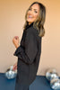 SSYS The Tyler Diamond Quilted Shacket In Black, Ssys the label, ssys shacket, chic jacket, must have shacket, elevated shacket, mom fashion, mom style, fall fashion, fall top, ssys by mallory fitzsimmons