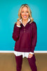 SSYS Poppy Knit Layered Jogger Set In Oxblood