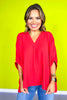 Ruby V Neck Half Puff Sleeve Top *FINAL SALE*