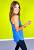 SSYS Royal Ruffle Racerback Honeycomb Active Tank Top