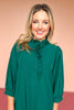 Hunter Green Ruffle Neck Drop Waist Dress, must have dress, must have style, fall style, fall fashion, elevated style, elevated style, mom style, shop style your senses by mallory fitzsimmons, ssys by mallory fitzsimmons
