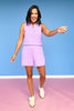 SSYS Sally Floral Sleeveless Top Shorts Set In Lavender *FINAL SALE*