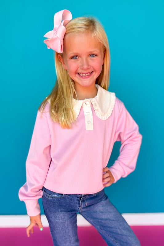 SSYS Kids Skye Solid Top In Pink