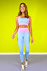 SSYS Blue Pink Colorblock Leggings