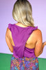 SSYS Ruffle Twist Back Honeycomb Active Tank In Purple *FINAL SALE*