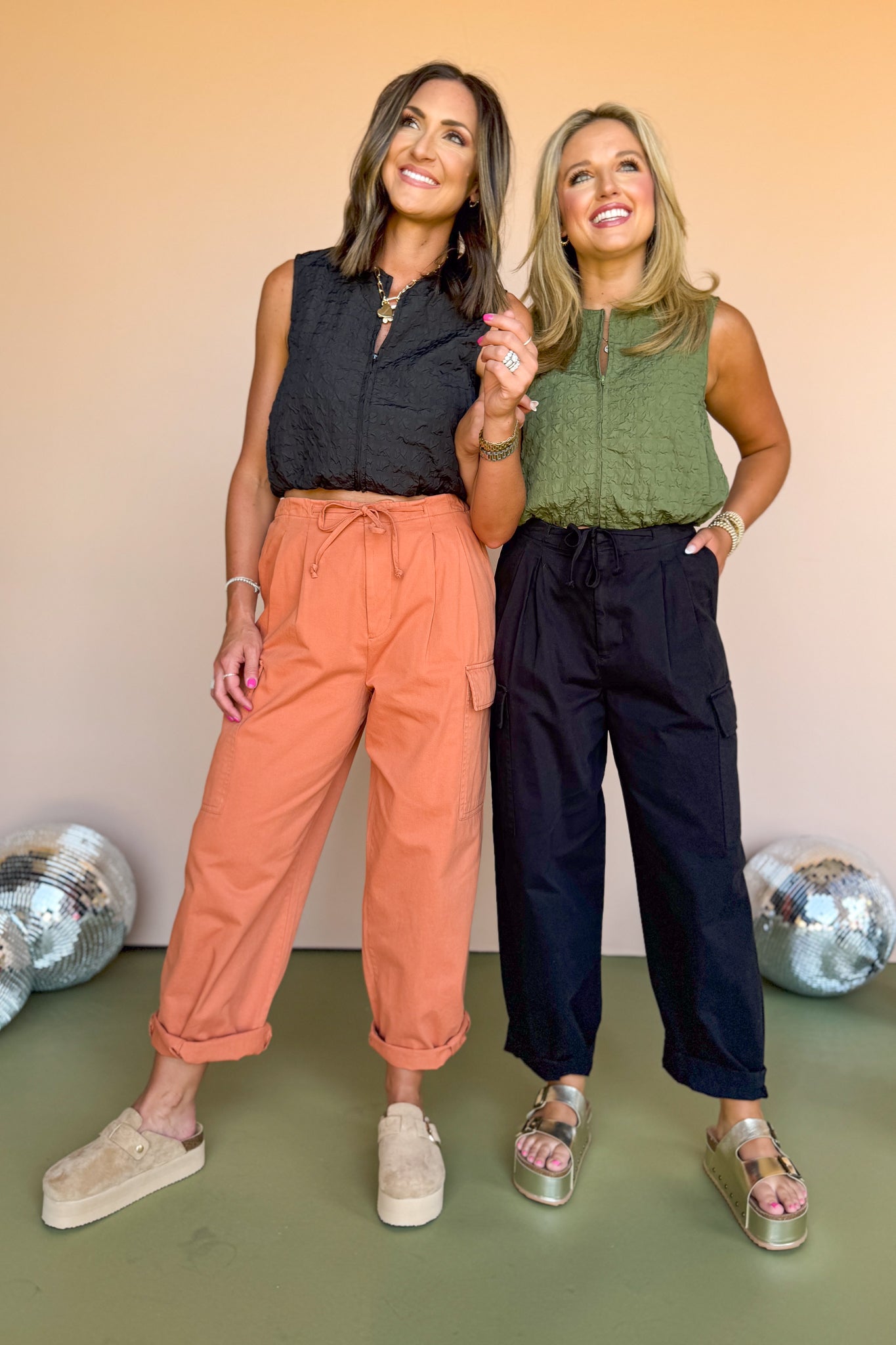 Olive Front Zip Balloon Hem Vest Top, must have top, must have style, fall style, fall fashion, elevated style, elevated top, mom style, shop style your senses by mallory fitzsimmons, ssys by mallory fitzsimmons
