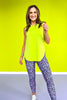 SSYS Open Back Sleeveless Active Air Top In Lime