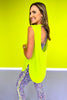 SSYS Open Back Sleeveless Active Air Top In Lime