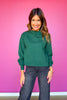 SSYS Farrah Bandana Long Sleeve Sweater In Hunter