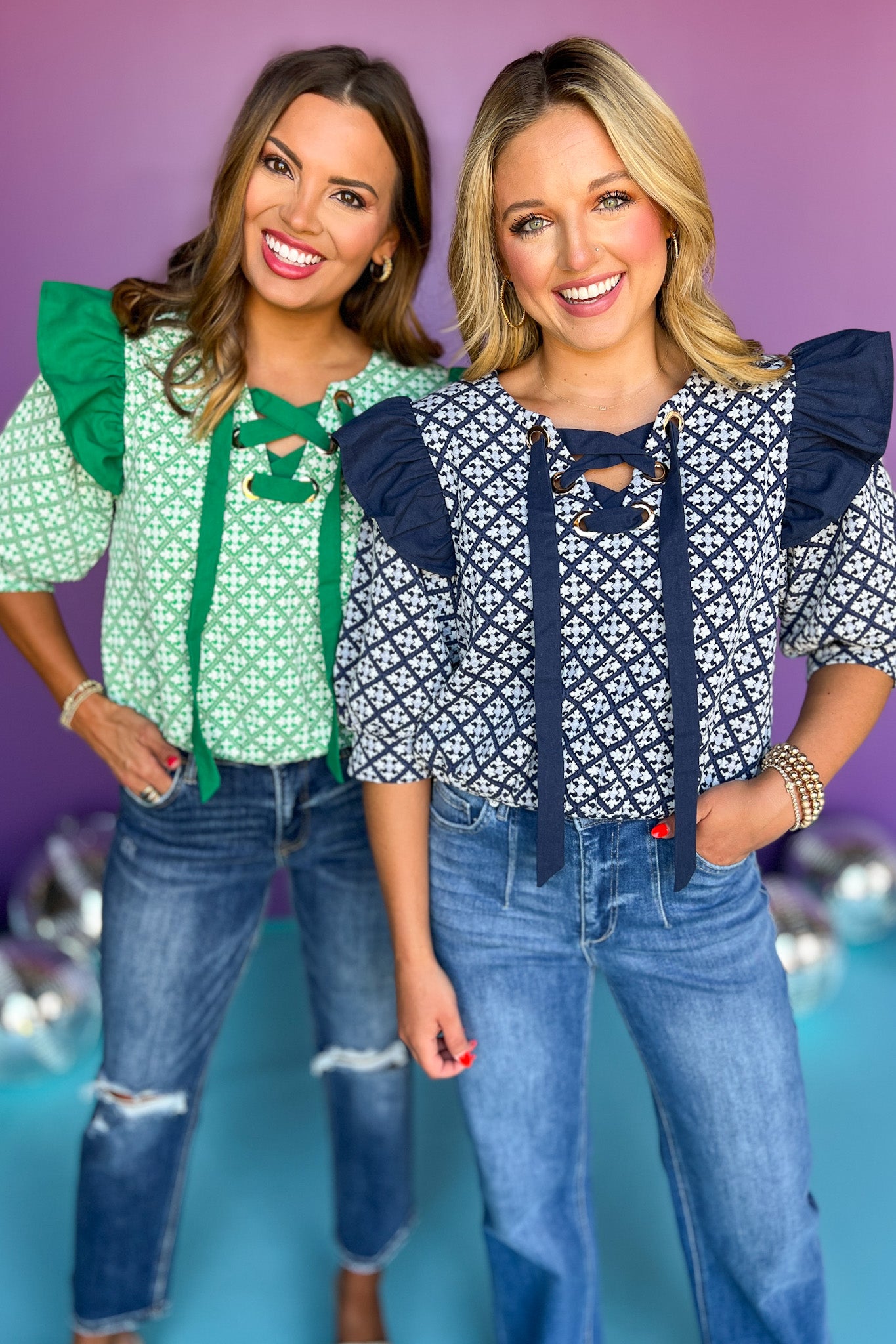 Green Knit Printed Metal Eyelet Lace Up Top, must have top, must have style, fall style, fall fashion, elevated style, elevated top, mom style, shop style your senses by mallory fitzsimmons, ssys by mallory fitzsimmons