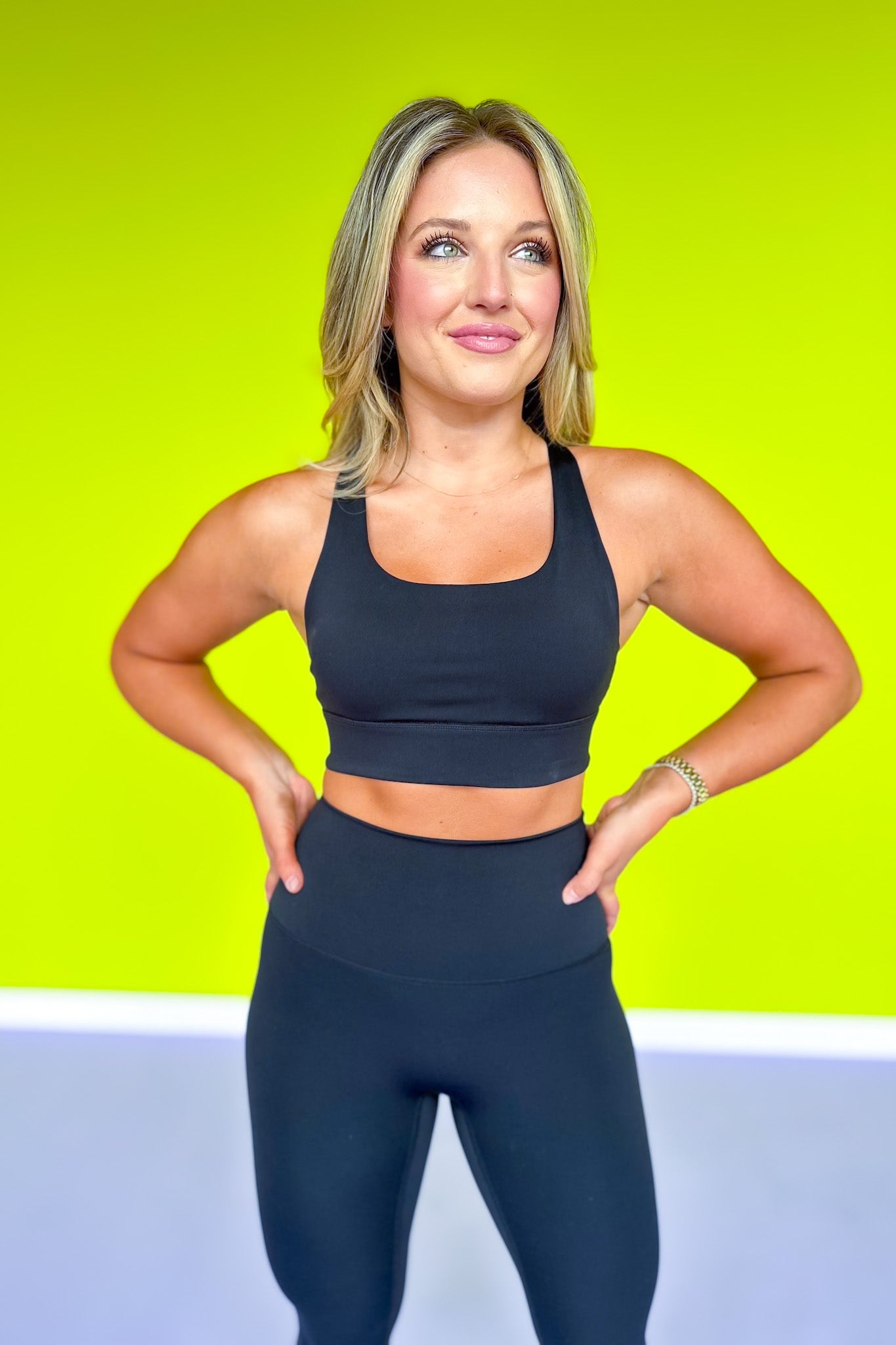 SSYS Black Butter Criss Cross Back Sports Bra