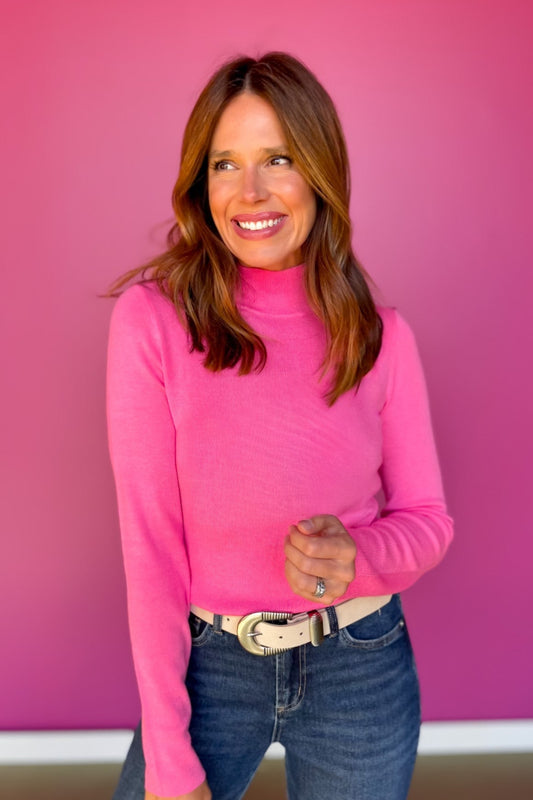 SSYS Mila Knit Turtleneck In Bubblegum