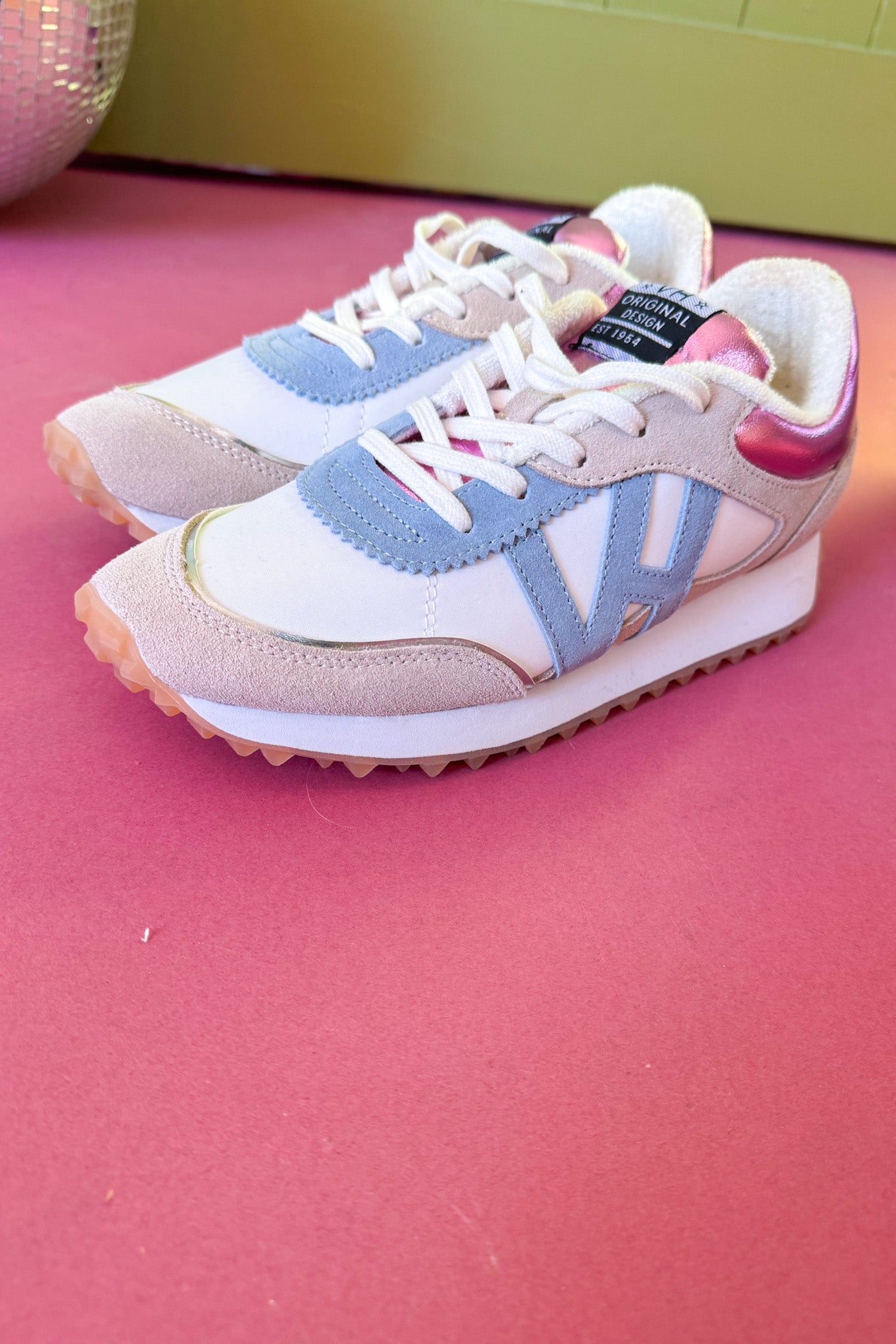 Vintage Havana Pink Metallic Spiked Sole Sneakers *FINAL SALE*