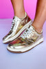Gold Metallic Finish Sneakers