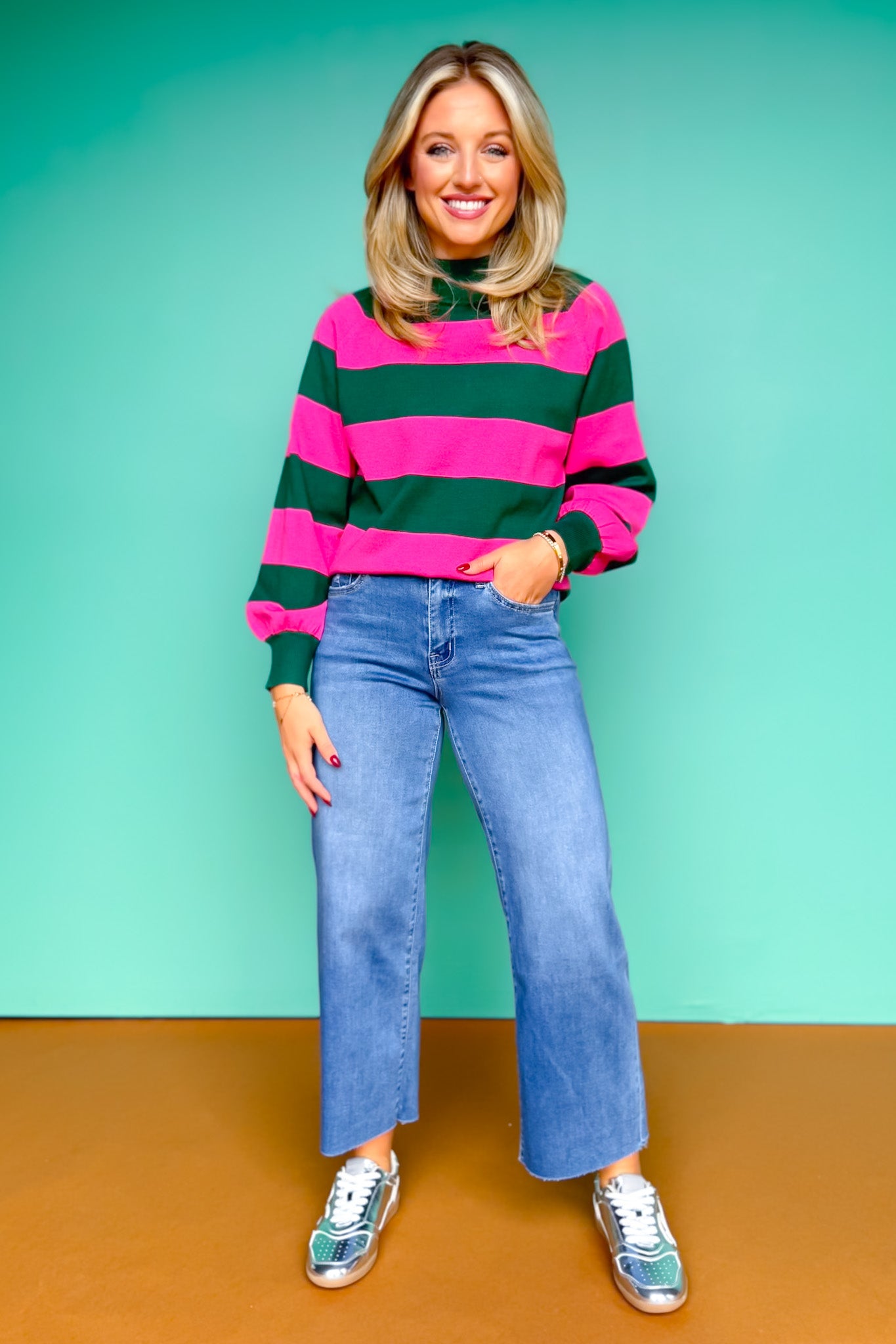 Vervet High Rise Super Soft Crop Slim Wide Leg Jeans