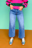 Vervet High Rise Super Soft Crop Slim Wide Leg Jeans