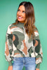 SSYS Aspen Mock Neck Sweater In Abstract Camo