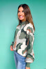 SSYS Aspen Mock Neck Sweater In Abstract Camo