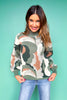 SSYS Aspen Mock Neck Sweater In Abstract Camo
