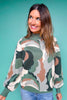 SSYS Aspen Mock Neck Sweater In Abstract Camo