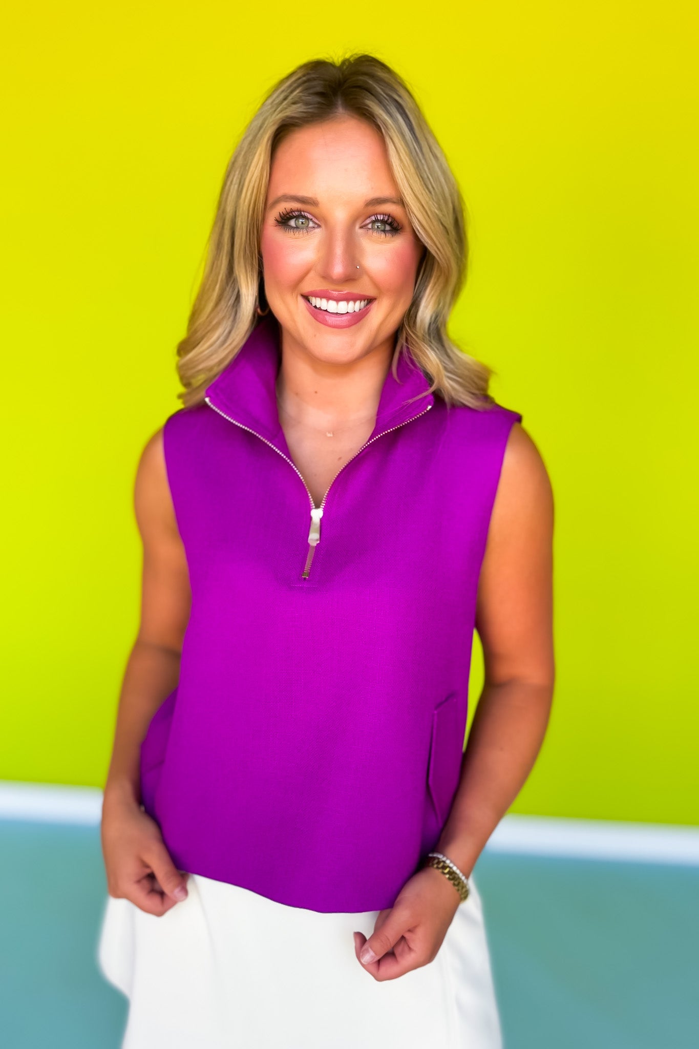 SSYS Rory Sleeveless Vest Top In Orchid