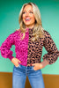 SSYS Cynthia Mock Neck Sweater In Multi Animal