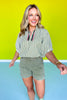Olive Denim Washed Cargo Shorts *FINAL SALE*