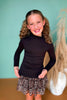 SSYS Kids Signature Long Sleeve Turtleneck In Black