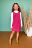 SSYS Kids Bitsy Tweed Jumper Dress In Pink