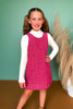 SSYS Kids Bitsy Tweed Jumper Dress In Pink
