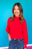 SSYS Merritt Mock Neck Sweater In Red