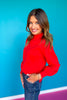 SSYS Merritt Mock Neck Sweater In Red