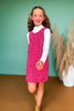 SSYS Kids Bitsy Tweed Jumper Dress In Pink