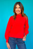 SSYS Merritt Mock Neck Sweater In Red