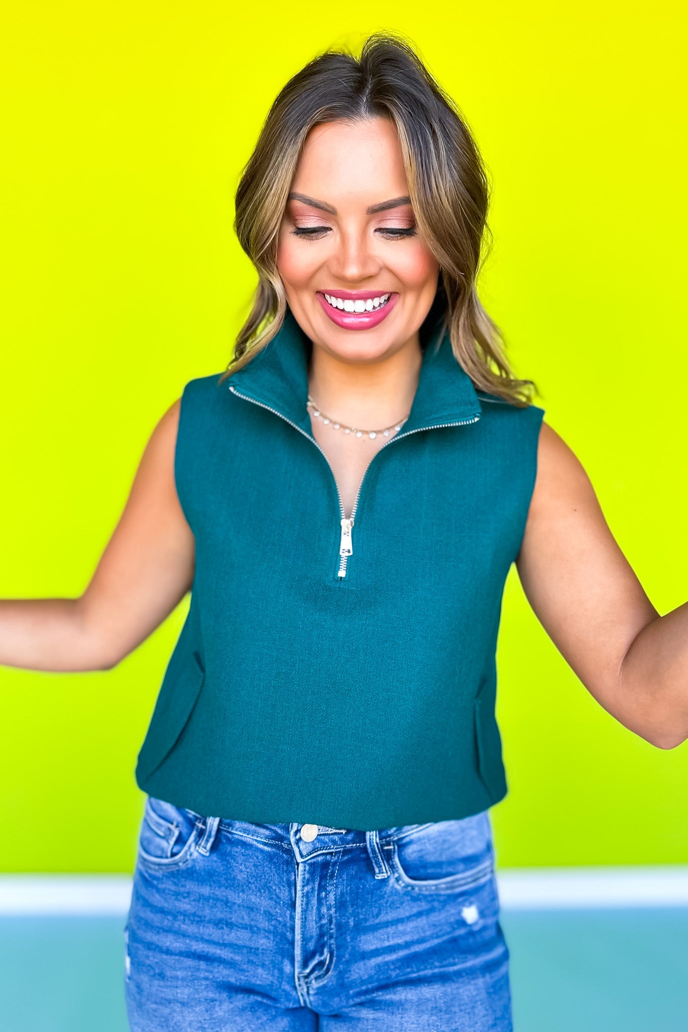 SSYS Rory Sleeveless Vest Top In Teal