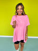 Mauve Drop Shoulder Raw Edge Detail Top *FINAL SALE*