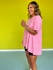 Mauve Drop Shoulder Raw Edge Detail Top *FINAL SALE*