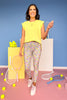 SSYS Ruffle Shoulder Air Top In Light Yellow