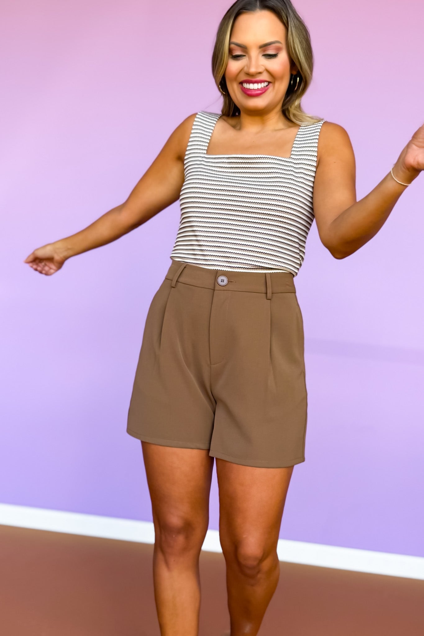 SSYS Jules Trouser Shorts In Chocolate *FINAL SALE*
