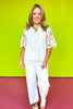 Off White Lace Collared Top *FINAL SALE*