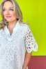 Off White Lace Collared Top *FINAL SALE*