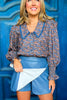 SSYS Lindsey Faux Leather Skort In Dark Blue *FINAL SALE*