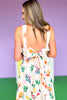 Cream Multi Lace Trim Detail Back Tie Midi Dress *FINAL SALE*
