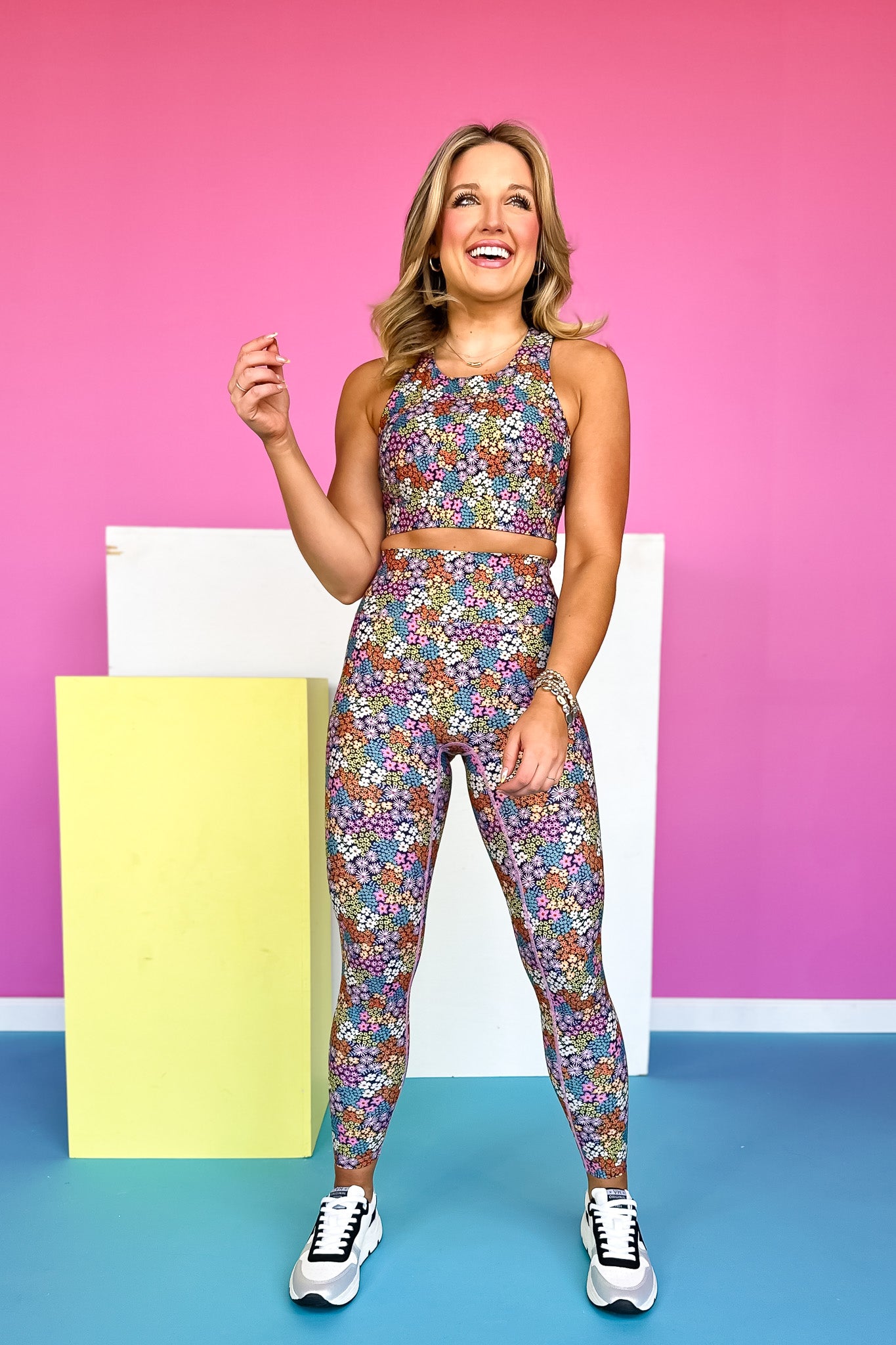 SSYS Black Floral Racerback Butter Sports Bra *FINAL SALE*