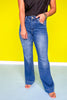 Lovervet By Vervet High Rise Trouser Hem Relaxed Flare Jeans *FINAL SALE*