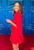 SSYS Phoebe Dress In Red With Light Pink Trim *FINAL SALE*