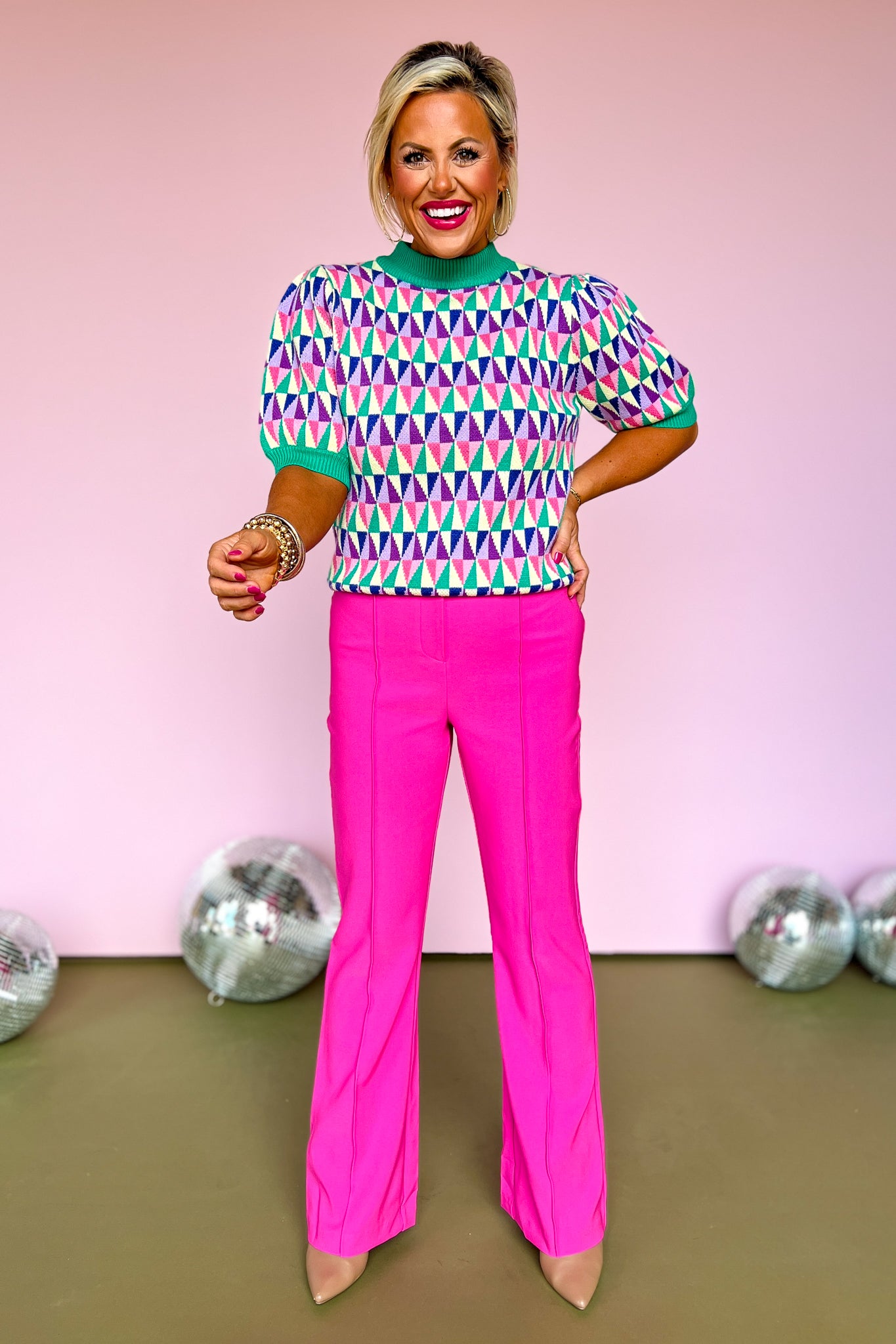 Pink High Waisted Flared Pants, must have pants, must have style, street style, fall style, fall fashion, fall pants, elevated style, elevated pants, mom style, shop style your senses by mallory fitzsimmons, says by Mallory Fitzsimmons