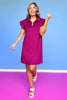 SSYS Reese Flutter Sleeve Air Dress In Maroon *FINAL SALE*